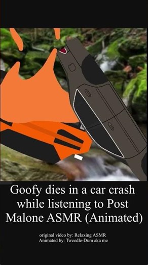 Goofy dies in a car crash while listening to Post Malone (Animated)