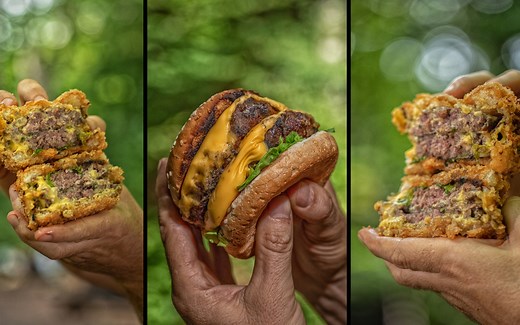 [Almazan野厨] 酥炸至尊牛肉芝士汉堡~无限滋味和热量