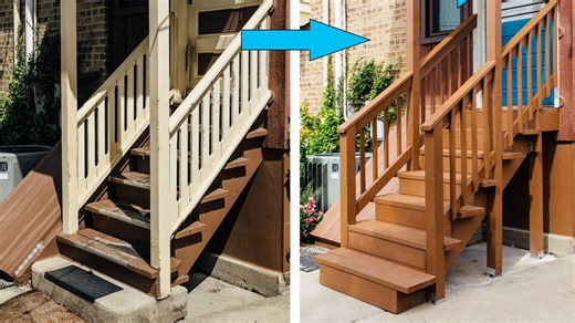 Build house stairs in three days during renovation