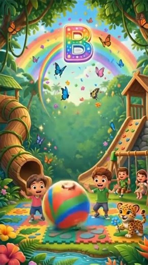 Learn ABC with Animals & Fruits | A to Z Alphabet Song for Kids #kidseducatio #cocomelon #B #baby