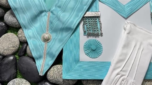 Masonic Regalia Set: Master Craft Apron, Officer Collar, Gloves - Etsy