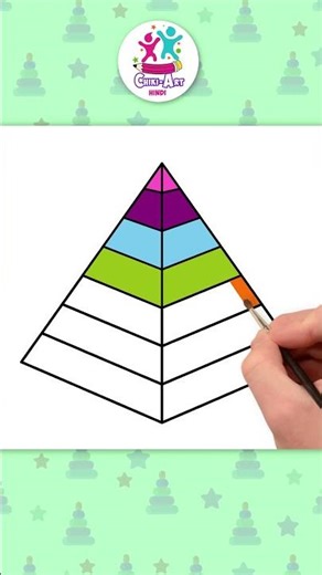 How To Draw Pyramid 🔺 | Kaise Banate Hain Pyramid #shorts #howtodraw #chikiarthindi