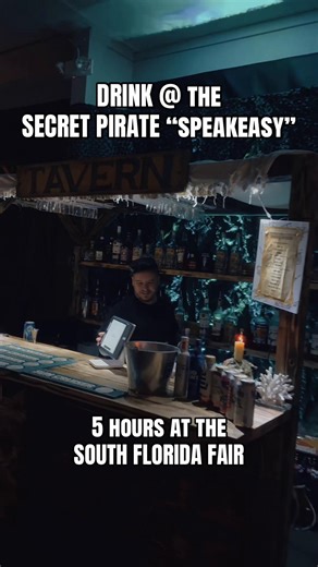 Got 5 hours? Here’s everything to do at the @South Florida Fair 🇺🇸 1. Eat all the ridiculous stuff 2. Find the secret “pirate speakeasy” 3. Catch the free shows. 4. Sing karaoke. 5. 💤 #COWBOYCIRCUS #fair #southfloridafair