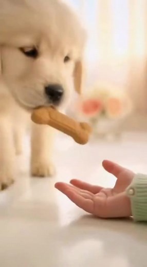19 reactions | Puppy Gently Feeds His Little Human 勞 #CuteAnimals #PuppyMoments #AnimalLove | Beautiful Pets Feed | Facebook