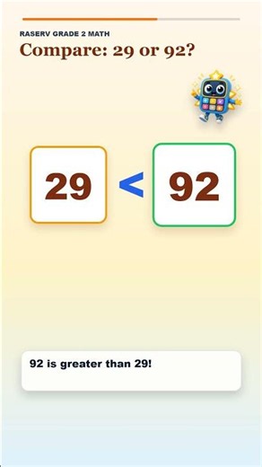 Compare Numbers: 29 or 92? 🤔 2nd Grade Practice (Solve Along)