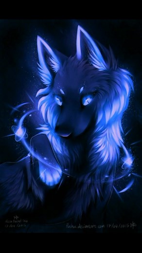 How to Draw a Glowing Blue Wolf Step by Step