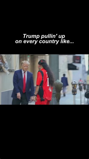 The way you chillin over here my boy 🇺🇸 Driving video: @OPTO @Topnotchidiots #trump #maduro #greenland #pranks #klingai