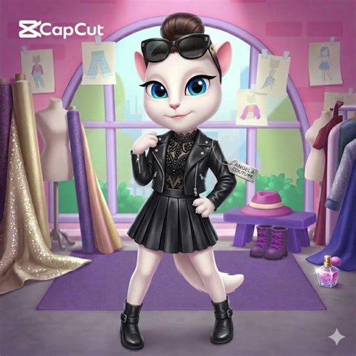 Talking Angela Cute Fashion Show 👗🐱 #talkingangela2 #angelagameplay