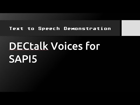 (TTS Demonstration) DECtalk SAPI5 Voices (Balabolka)