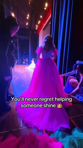 Brittany Goodman on Instagram: "Fixing gowns, fixing nerves, fixing crowns. Backstage magic is real. #internationalunitedmiss #pageant #ium #sisterhood #eveninggown"
