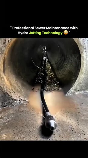 𝘼𝙚𝙧𝙤𝙐𝙣𝙞𝙫𝙚𝙧𝙨𝙖𝙡 on Instagram: "Hydro jetting forces water at pressures reaching 4000 psi through a sewer line. The water stream cuts through tree roots, grease, and mineral buildup. Unlike a drain snake that only opens a small path, hydro jetting cleans the full diameter of the pipe. You get a more thorough cleaning that restores proper flow. This method lowers the risk of recurring clogs and extends the life of your sewer system. It is widely used by professionals for reliable long t