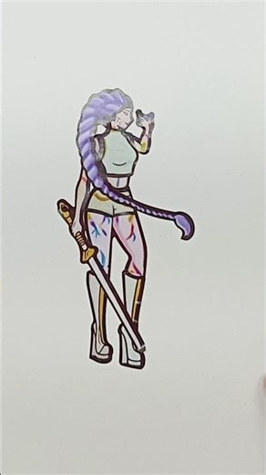 ✨ Character Build: Watch This Sticker Glow Up! ✍️ #stickers #art #diy