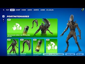 NEW Xenomorph Alien: Earth Skin in Fortnite! Item Shop Showcase 👽🔥