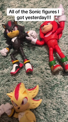 Las figuras de Sonic y Shadow que iluminan