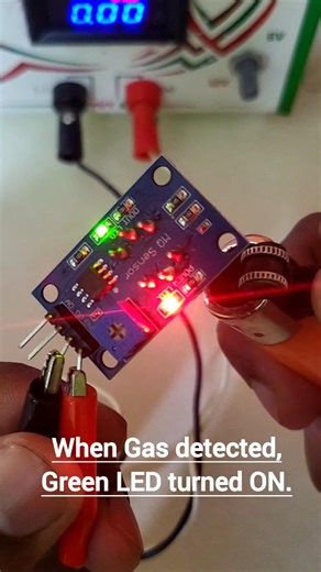 Gas Leakage Detector Sensor Testing 🤘 #diyprojects #CircuitStories #experiment #electronics
