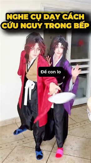 Bài 8: Cách cứu nguy trong bếp🤯- Anh em Yoriichi#cosplay #shorts #minnacosplay