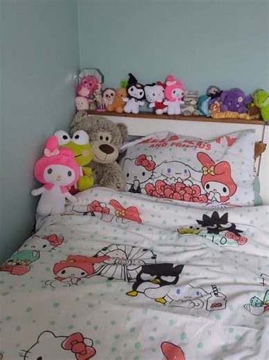 this is all i could fit in the video too i have more. 😭😭 #hellokitty