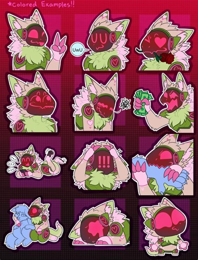 Digital Protogen Furry Emote/sticker Bases (pack 9) - Etsy