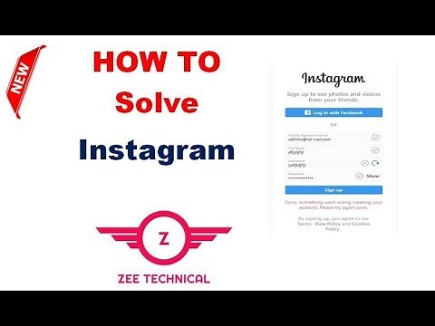 How to Solve Instagram Sorry something went wrong creating your account Please try again soon