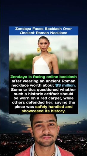 Zendaya is facing online backlash after wearing an ancient Roman necklace #zendaya