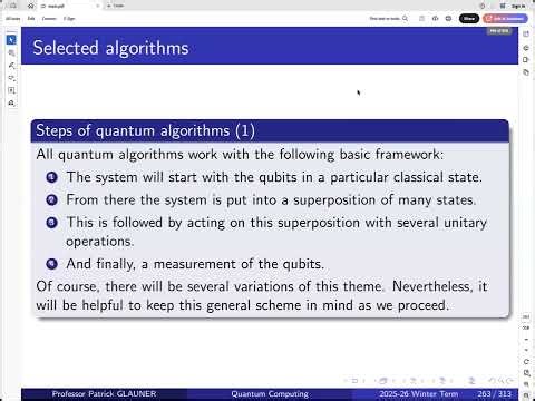 Quantum Computing: 7th lecture (selected algorithms)