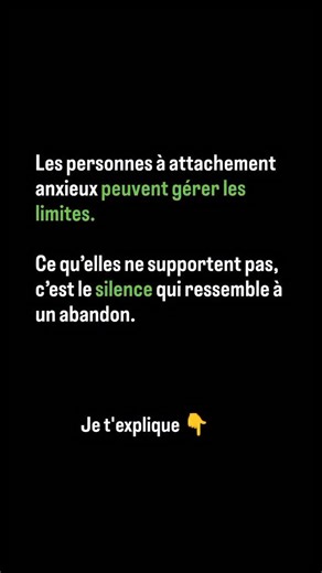 Ancre Relationnelle on Instagram: "Les personnes à attachement anxieux peuvent gérer l’espace. Elles peuvent gérer une pause. Ce qu’elles ne peuvent pas gérer, c’est une coupure sans explication, un silence qui donne l’impression d’être laissé de côté. Ce n’est pas un besoin de proximité constante. Ce n’est pas une dépendance. C’est un besoin simple : “Est-ce que nous allons bien, là, maintenant ?” Ce n’est pas une question de contrôle. Elles ne demandent pas une présence 24h/24. Elles n’essaien