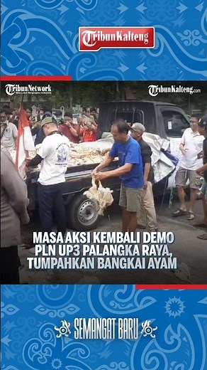 PLN UP3 Palangka Raya Protest Continues, Demonstrators Dump Chicken Carcasses as Act of Protest