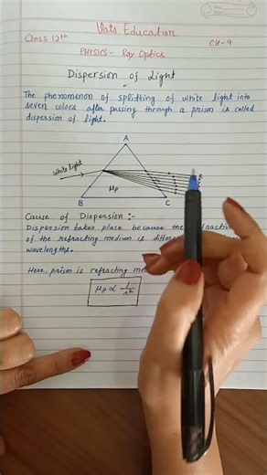 Dispersion of Light #optics #class12 #jee #physics #science #rayoptics