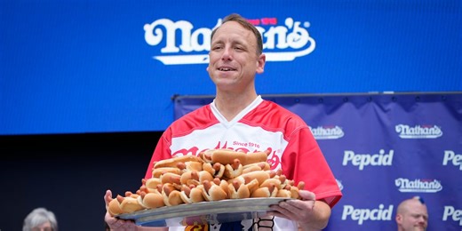 Joey Chestnut booted from 2024 hot dog eating contest over brand dispute