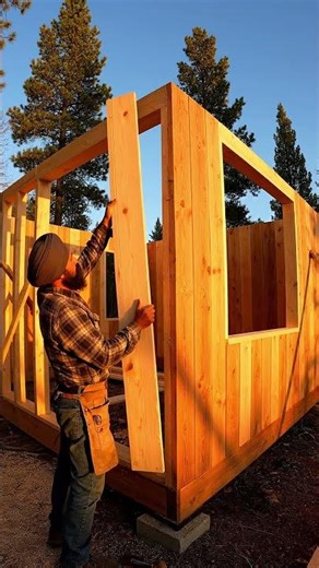 Silent Forest Architecture 🌲 | Building a Wooden Home with Stairs | Cinematic ASMR