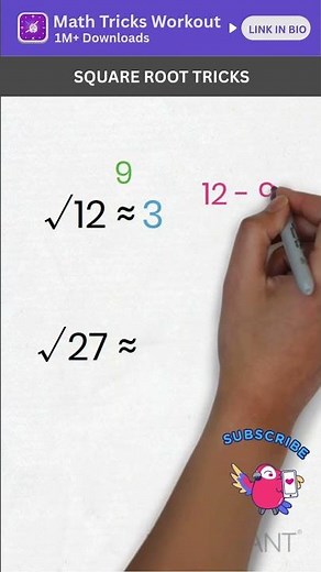 Math Tricks - How to find Square Roots - Simplification Tricks - Square Root Tricks - Mental Math