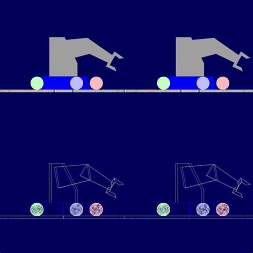 Robotarm Silhouette and Wireframe #opticalillussion #shorts