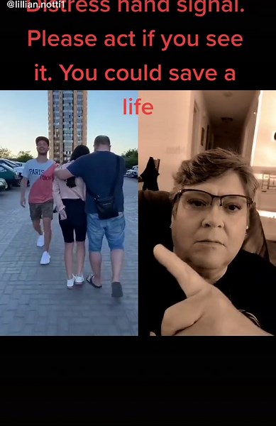 Understanding Distress Hand Signals for Help | Duet with @levsable