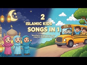 Bismillah Alhamdulillah + Islamic Wheels on The Bus || Fun Islamic Nasheed for Kids || AliToonZ