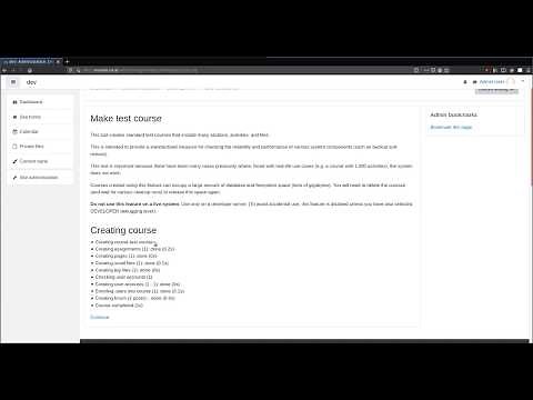 Moodle developer tutorial 3/5 - How to create a test course automatically so we get dummy content