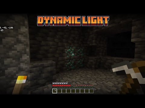 Dynamic Light V1.1 Addon for minecraft bedrock (hold torch in your offhand)