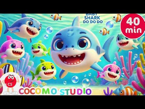 Baby Shark Song 🦈 | 40 Minutes Toddler Songs, Preschool Learning & Nursery Rhymes