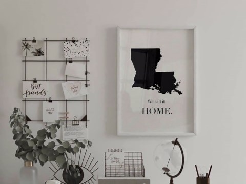 Louisiana Travel Poster: Minimalist Louisiana State Map Wall Art, Modern Printable Home Decor, US Black and White Print (digital Download) - Etsy