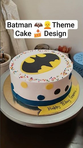 Batman Theme Cake Design | Cake Decorating Shorts | #shorts