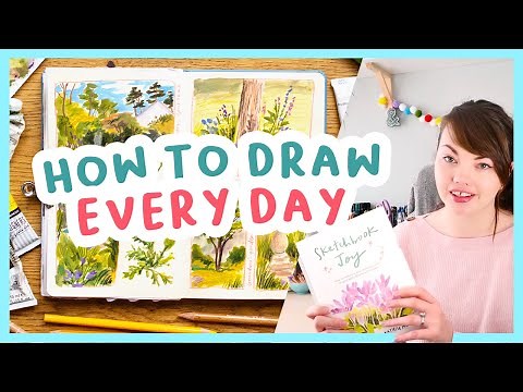 Join me on a daily art challenge! Transform your sketchbook habit and find your Sketchbook Joy 🥰🎨