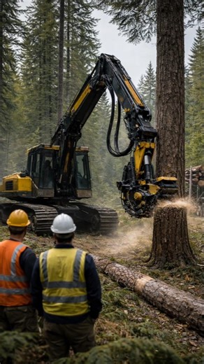 Large Scale Logging Machine in Forest Area! #tech #shorts
