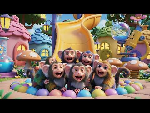 Five Little Monkeys Silly Jungle Lab | Funny Science & Counting Song for Kids