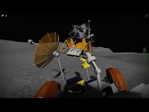 Lunar module landing on the moon in Roblox (Apollo 17) TEST