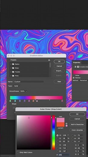 How to Make a Rainbow Oil Effect in Photoshop #shorts