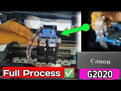 How to fix Canon G2020 & G3010 ink problem, Refill ink, Blank print, colourprint problem | Hindi