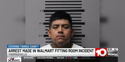 Man arrested on felony eavesdropping charges after alleged Walmart fitting room incident