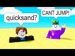 I Jumped Into QUICKSAND on Roblox BUT I sank slowly