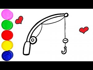 Angelrute Zeichnen und Malen für Kinder