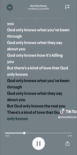 For KING & COUNTRY - God Only Knows Lyrics