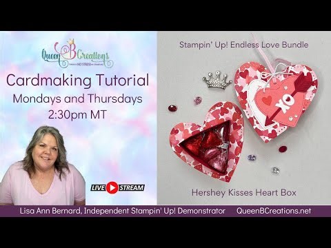 👑 Stampin' Up! Heart Shaped Valentine's Day Gift Box using the Endless Love Bundle
